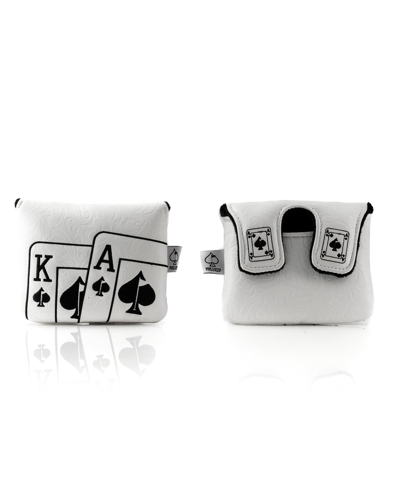 White Out Ace of Spades - Center Shaft Mallet Putter Cover - Pins and Aces