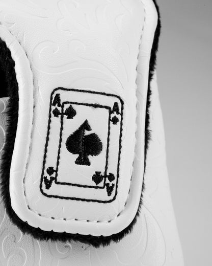 White Out Ace of Spades - Center Shaft Mallet Putter Cover - Pins and Aces