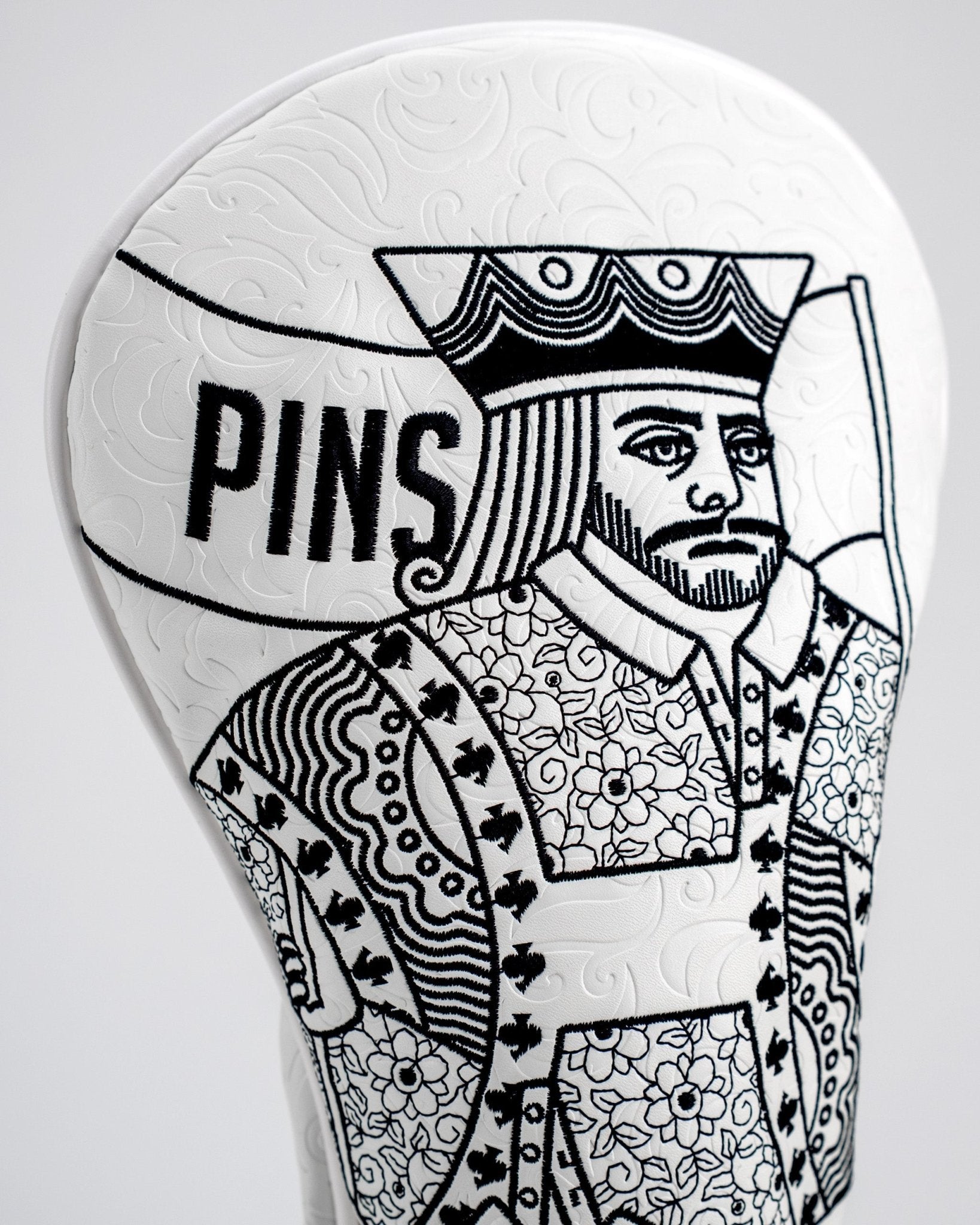 White Out King of Spades - Driver Cover - Pins and Aces
