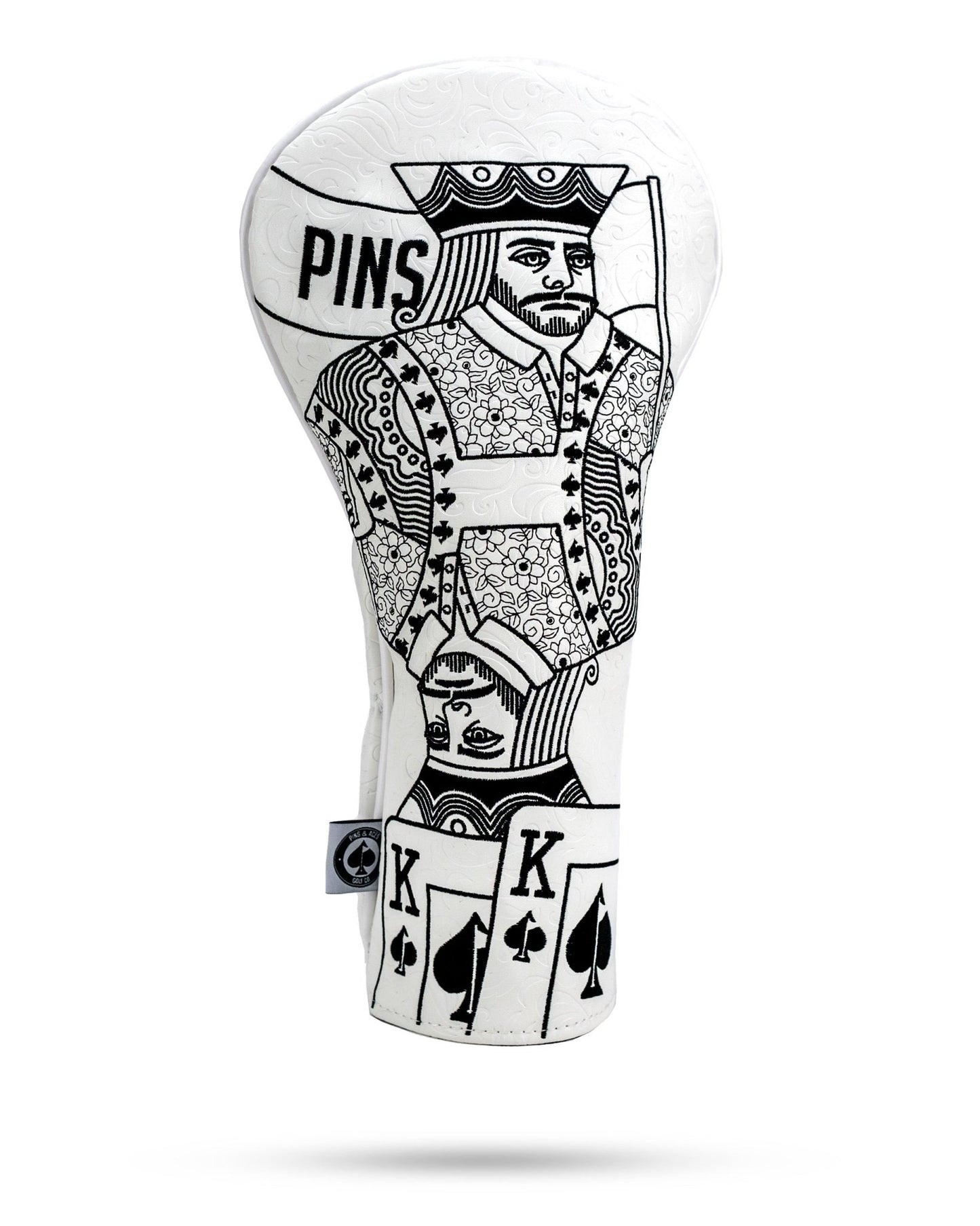 White Out King of Spades - Driver Cover - Pins and Aces