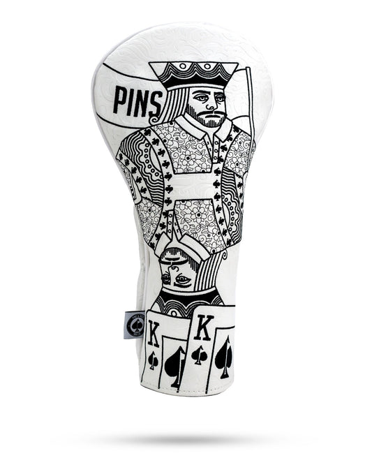White Out King of Spades - Driver Cover - Pins and Aces