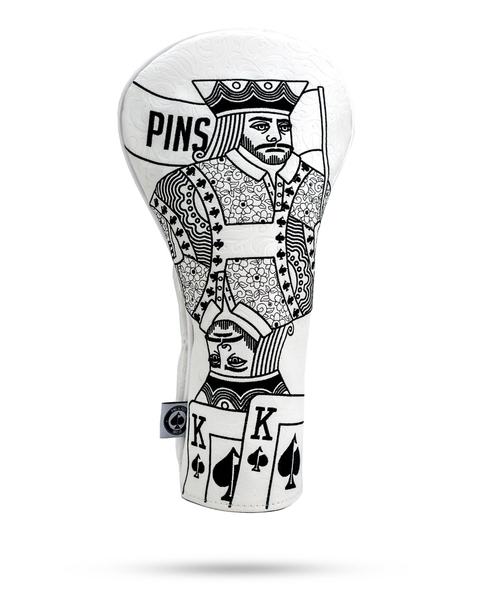 White Out King of Spades - Driver Cover - Pins and Aces