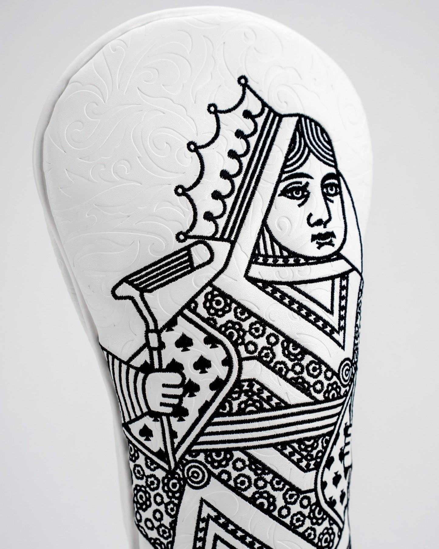 White Out Queen of Spades - Fairway Cover - Pins and Aces