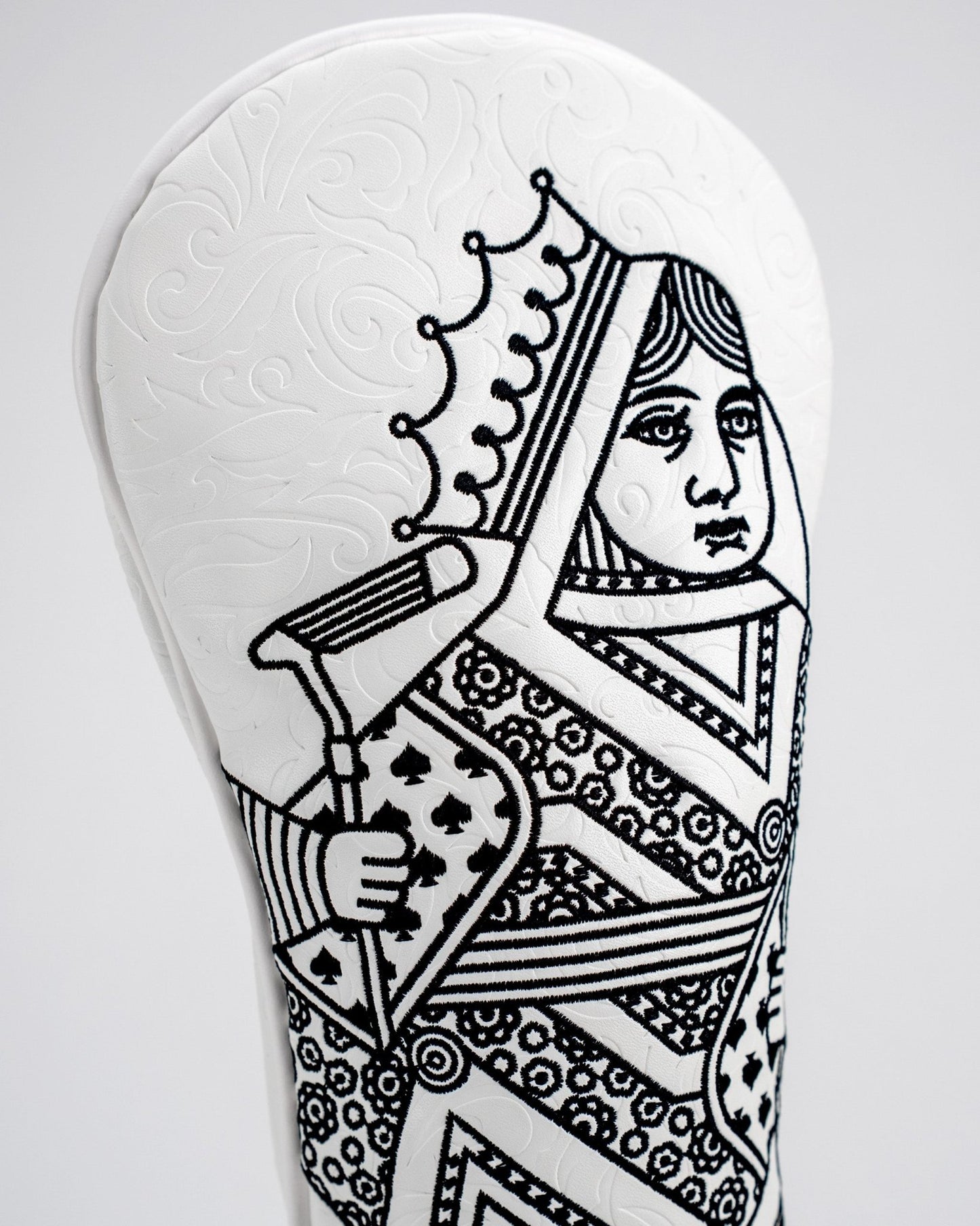 White Out Queen of Spades - Fairway Cover - Pins and Aces