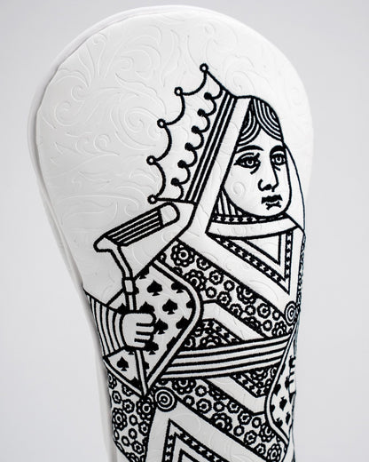White Out Queen of Spades - Fairway Cover - Pins and Aces