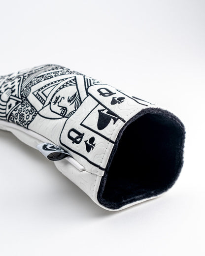 White Out Queen of Spades - Fairway Cover - Pins and Aces