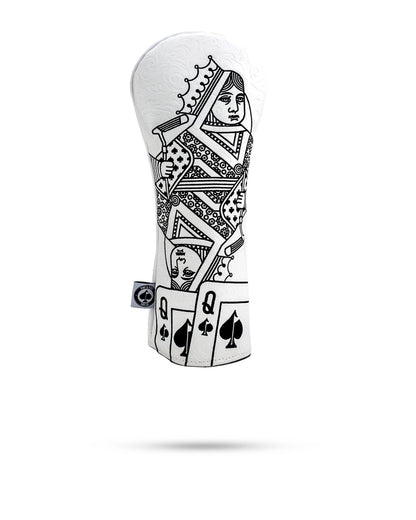 White Out Queen of Spades - Fairway Cover - Pins and Aces