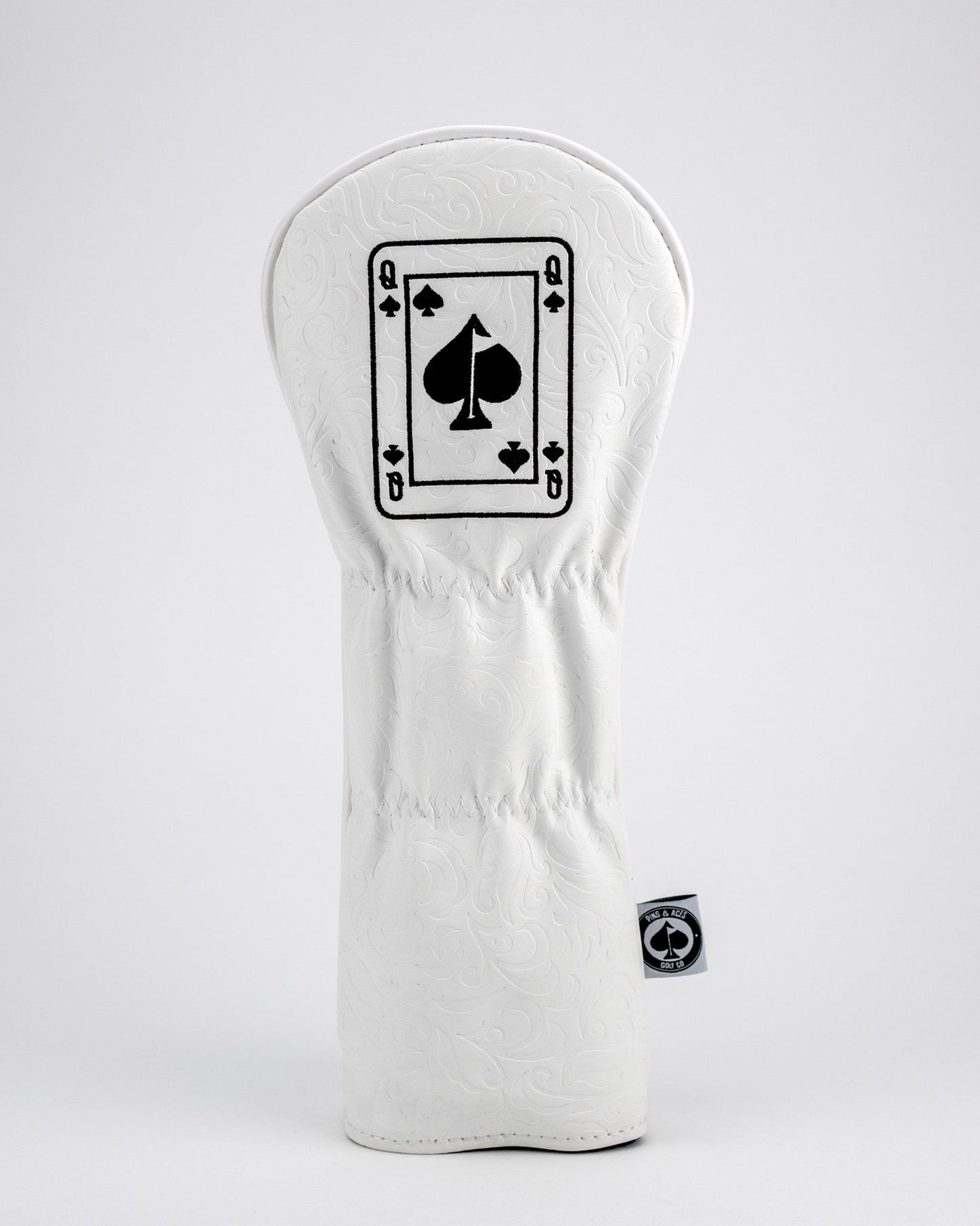 White Out Queen of Spades - Fairway Cover - Pins and Aces