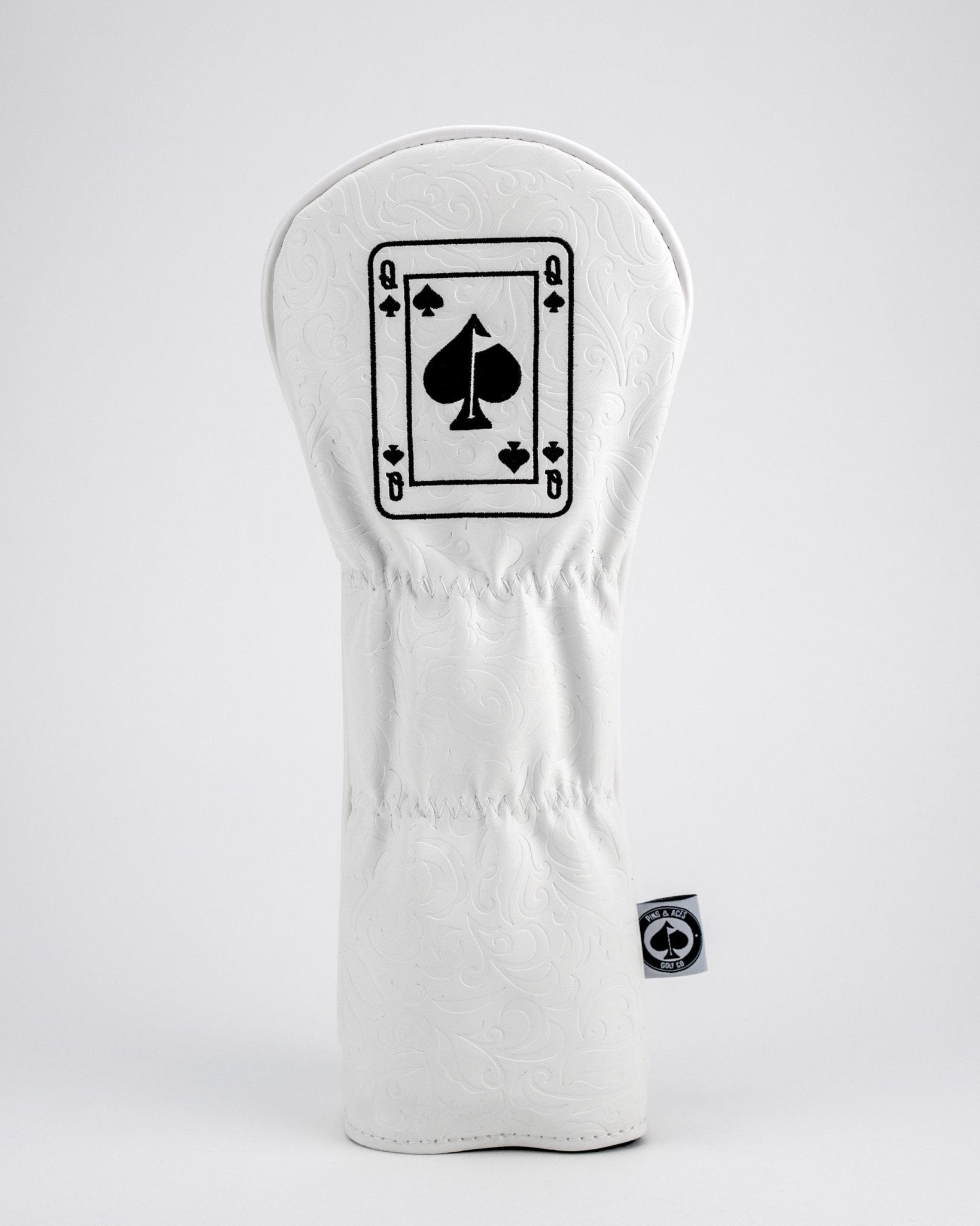White Out Queen of Spades - Fairway Cover - Pins and Aces