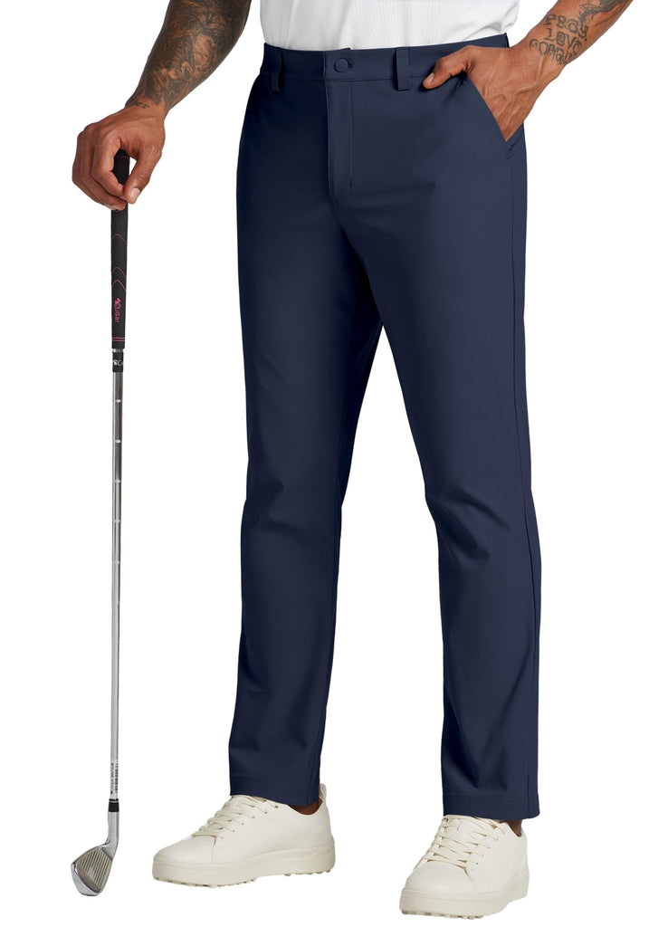 Willit Mens Golf Pants Stretch and Quick Dry with 4 Pockets - Navy - 42W x 32L