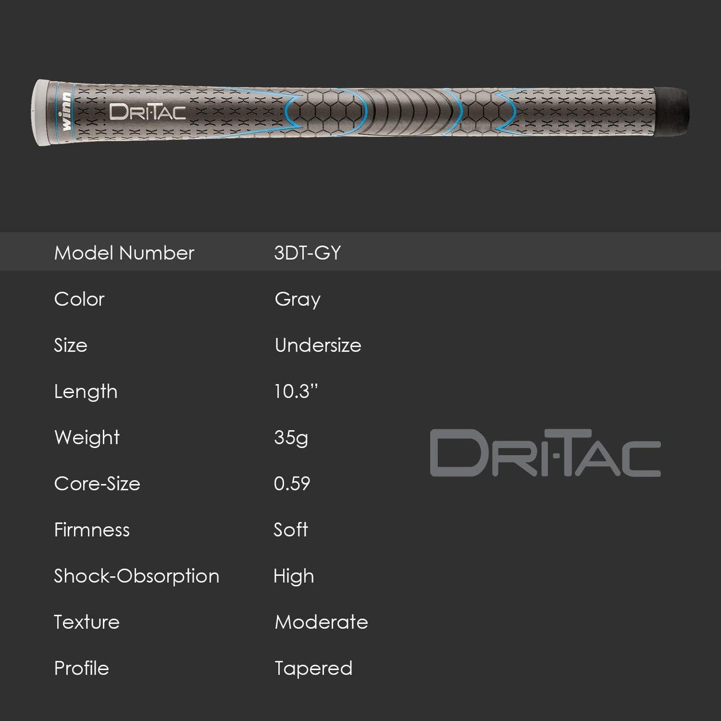 Winn Dri - Tac 9 Piece Golf Grip Bundle - Winn