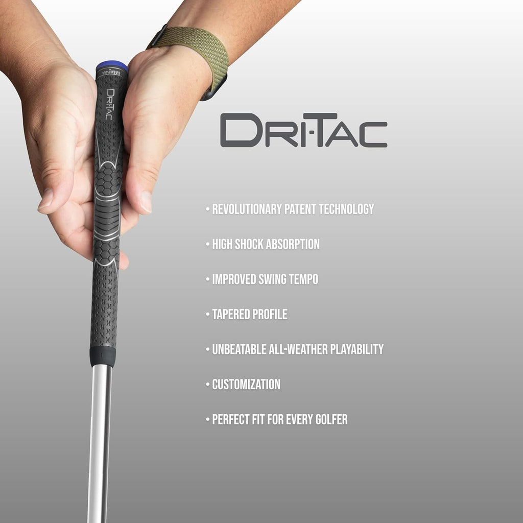 Winn Dritac Standard Midsize Grip (+1/16), Dark Gray - -