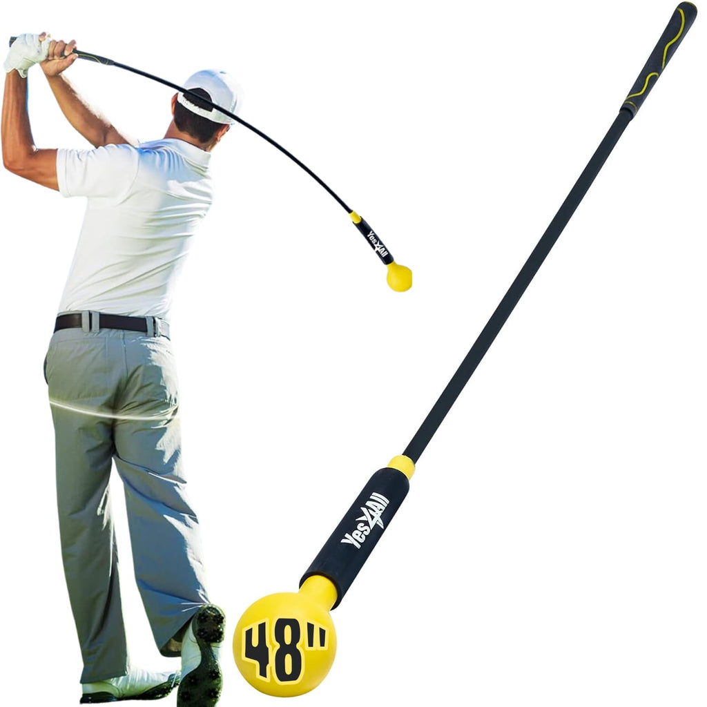 Yes4All 48 Inches Golf Swing Trainer Aid - A.Yellow - 