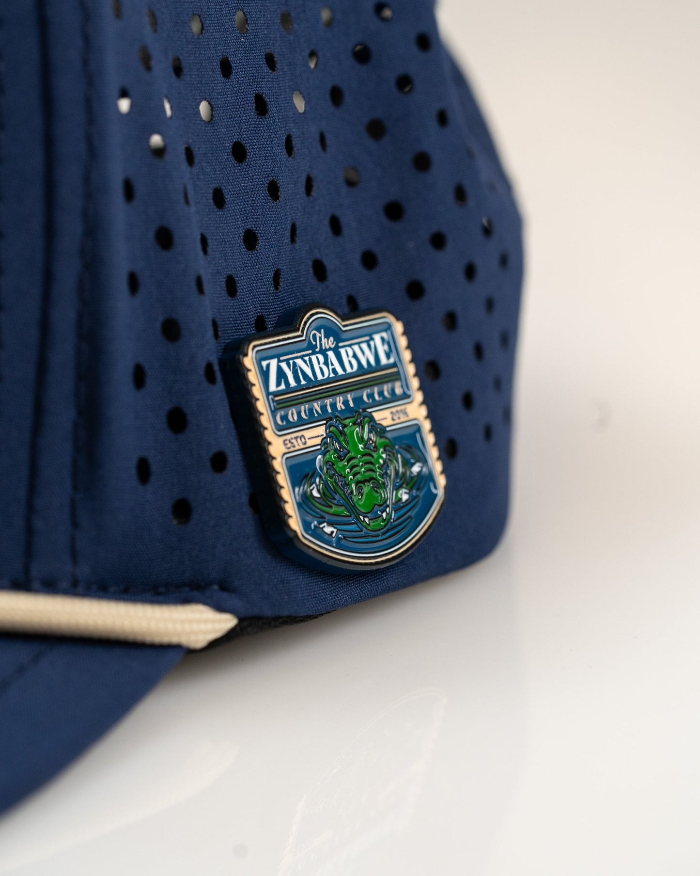 Zynbabwe Country Club Navy - Perforated Rope Hat - Pins and Aces