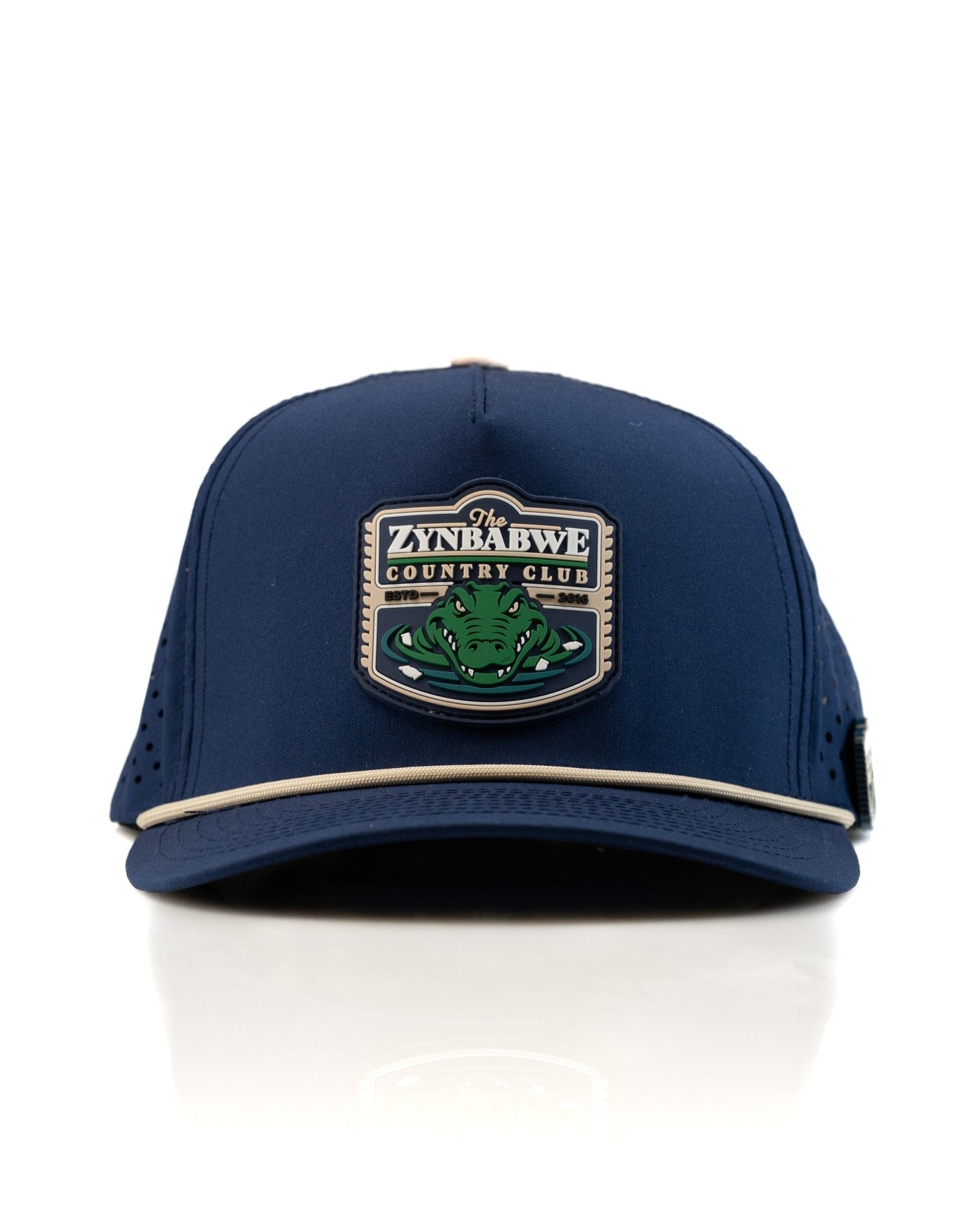 Zynbabwe Country Club Navy - Perforated Rope Hat - Pins and Aces