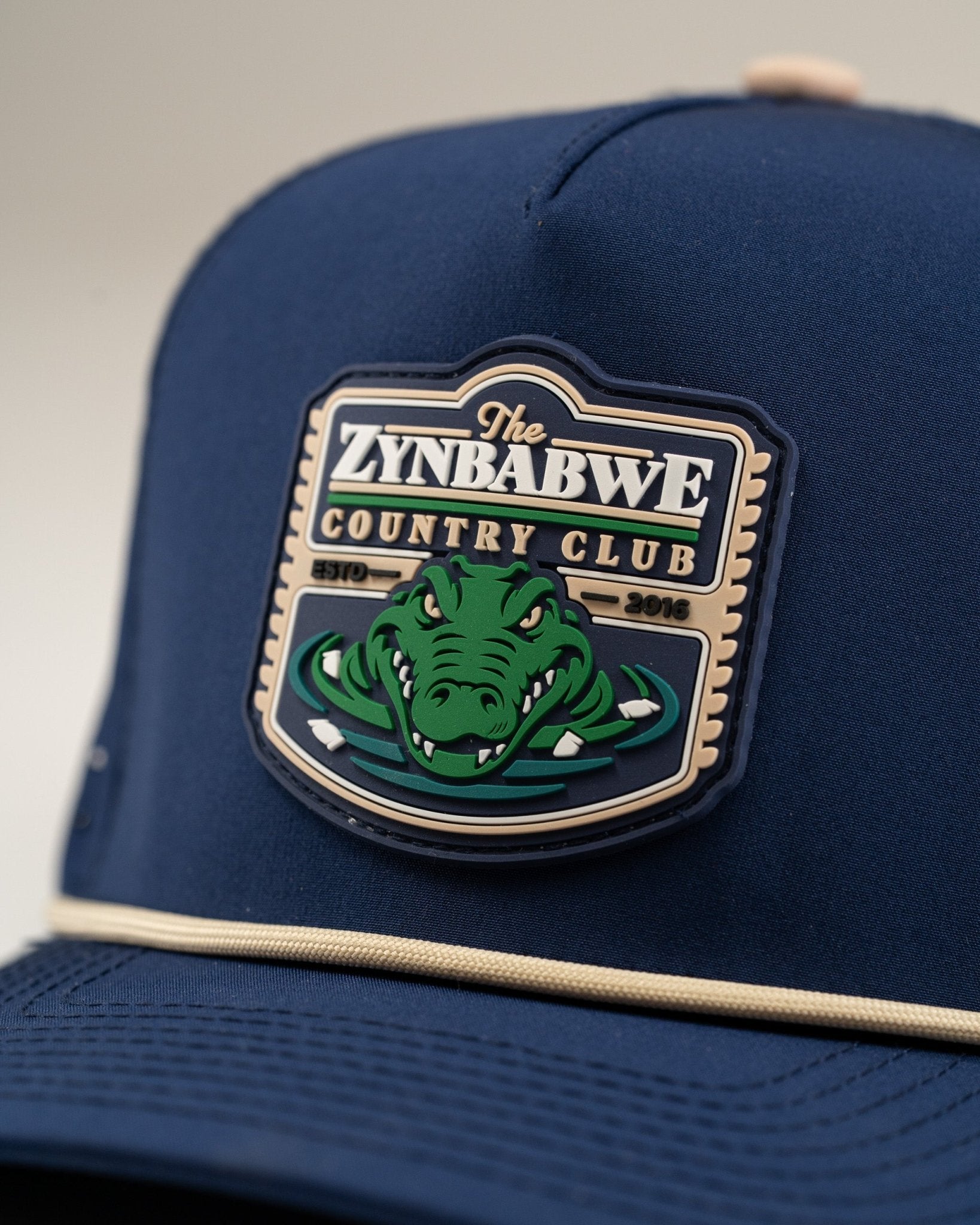 Zynbabwe Country Club Navy - Perforated Rope Hat - Pins and Aces