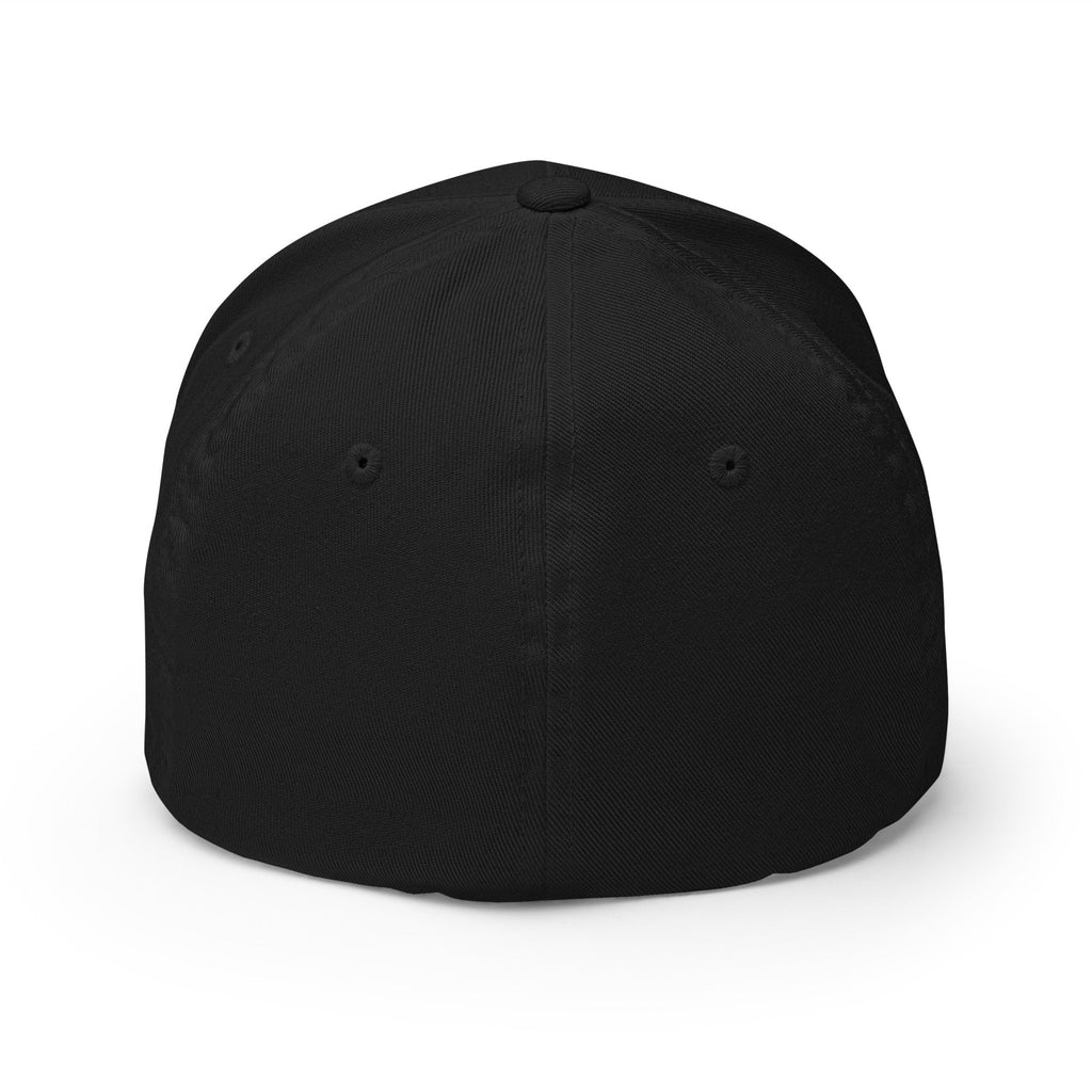 All BS All Day Black Logo Flexfit Hat - Black - S/M