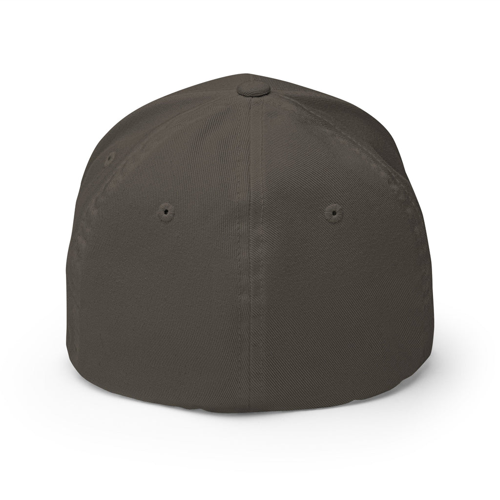 All BS All Day Black Logo Flexfit Hat - Dark Grey - S/M