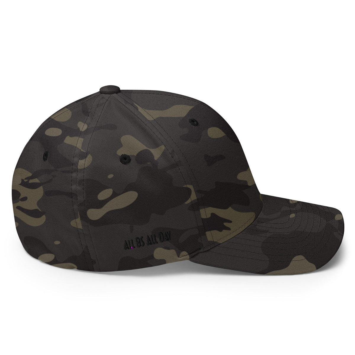 All BS All Day Black Logo Flexfit Hat - Multicam Black - L/XL