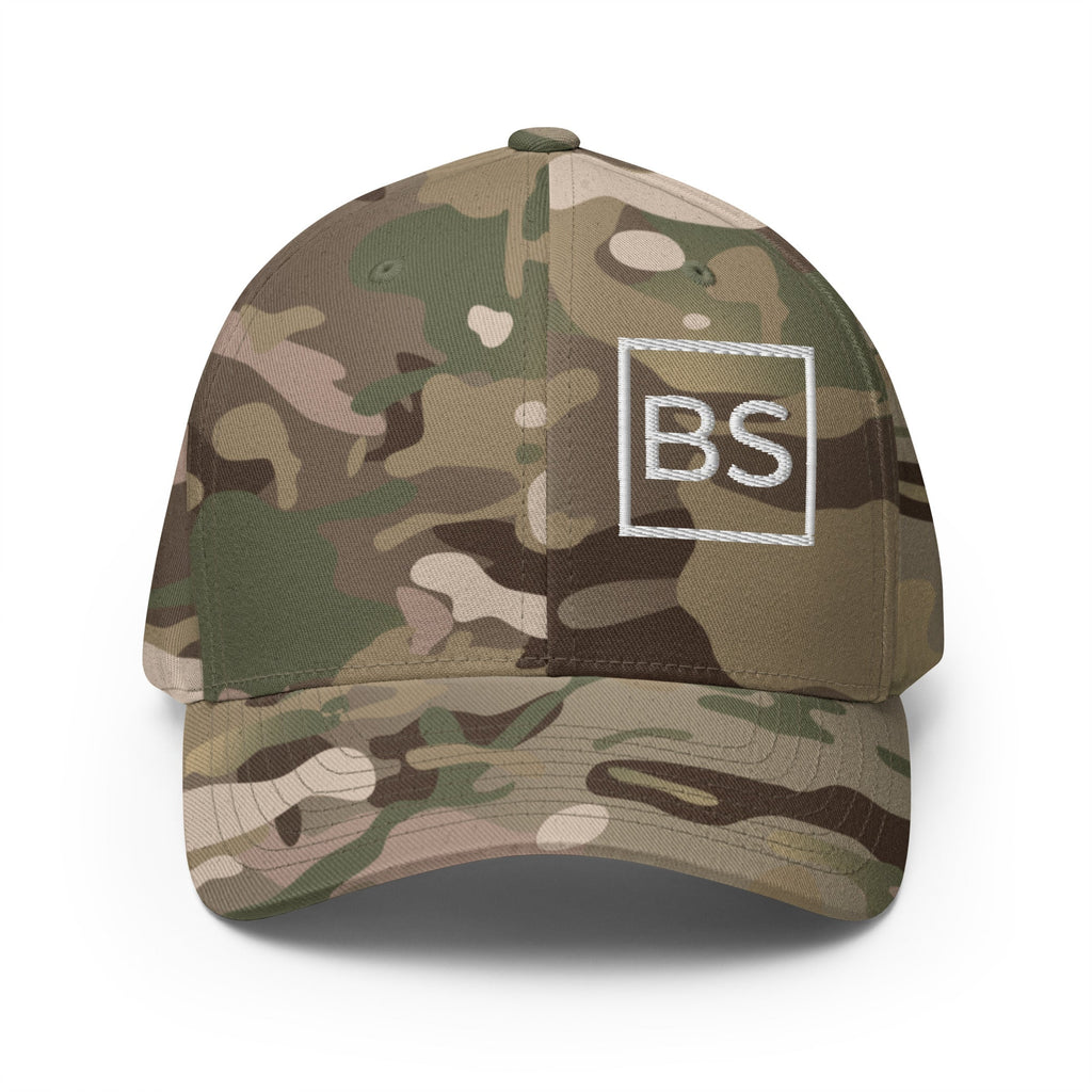 All BS All Day White Logo Flexfit Hat - Dark Grey - S/M