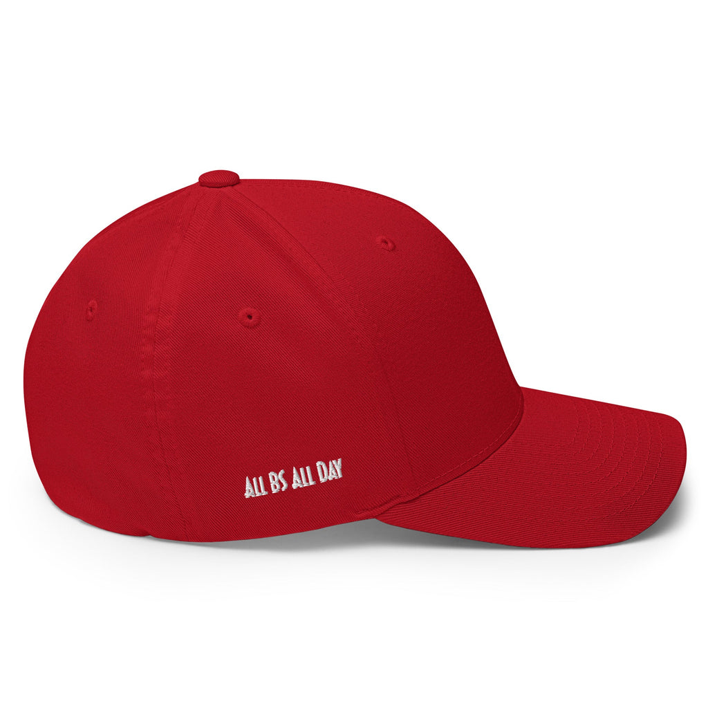 All BS All Day White Logo Flexfit Hat - Royal Blue - S/M