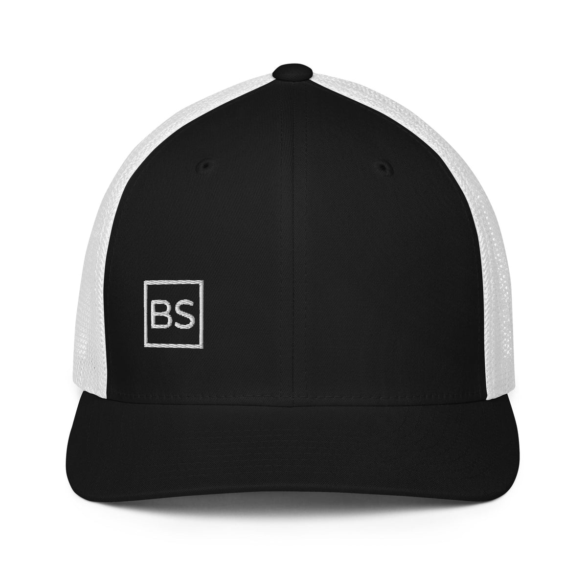 Black Square Closed-back trucker cap - Black/White -
