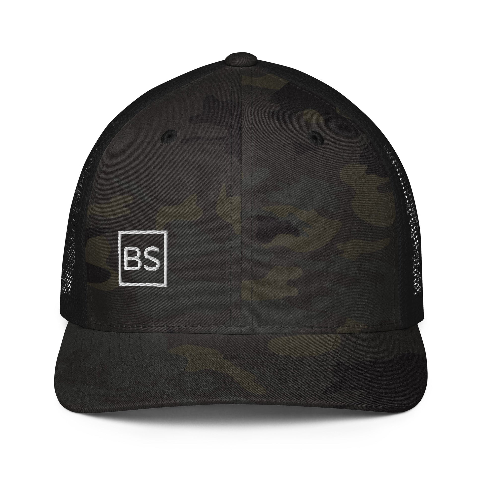 Black Square Closed-back trucker cap - Multicam Black/Black -