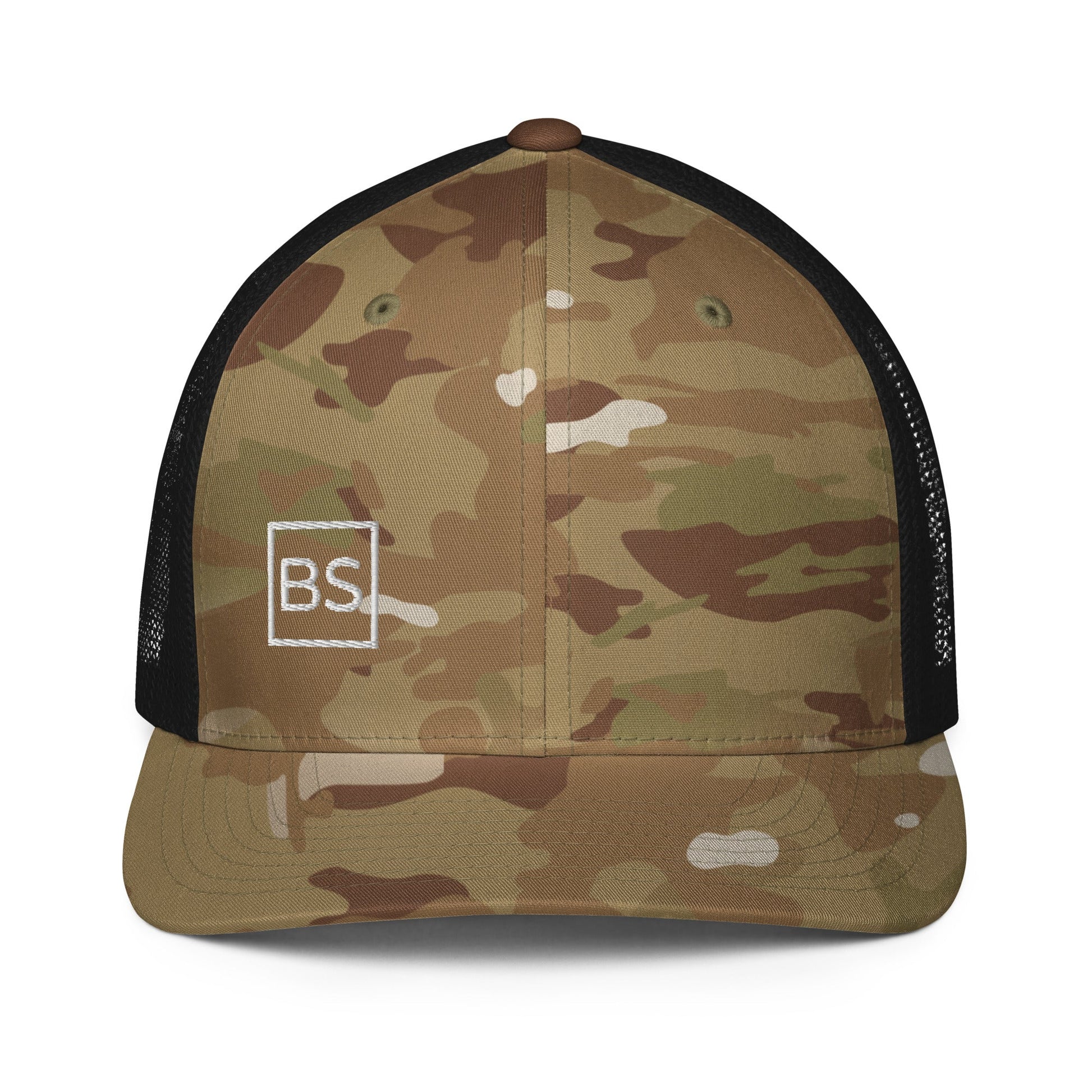 Black Square Closed-back trucker cap - Multicam Green/Black -