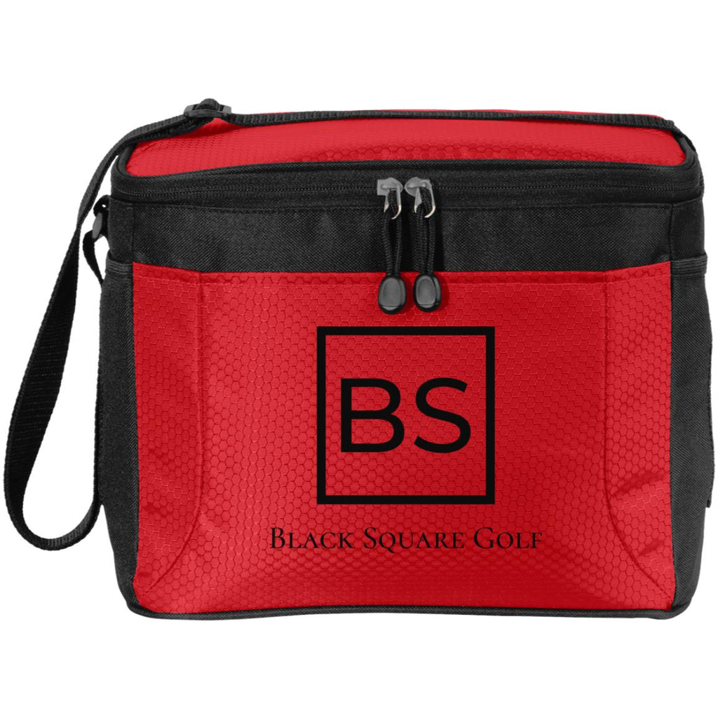 Black Square Golf 12-Pack Cart Cooler - Red/Black - One Size