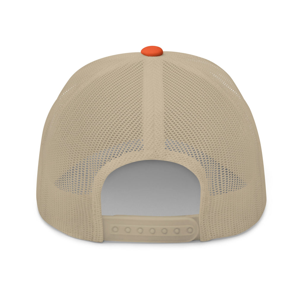 Black Square Golf 2D Logo Trucker Cap - Brown/ Khaki -