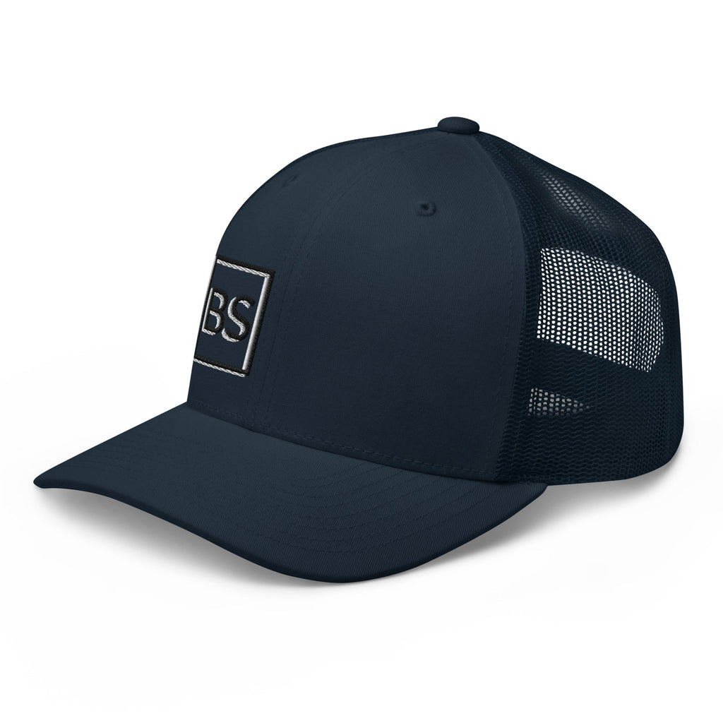 Black Square Golf 2D Logo Trucker Cap - Navy -