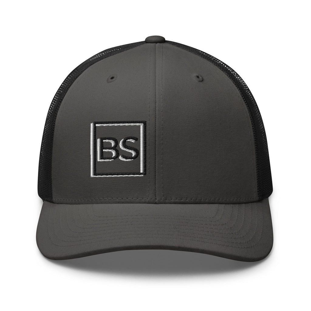 Black Square Golf 2D Logo Trucker Cap - Navy/ White -