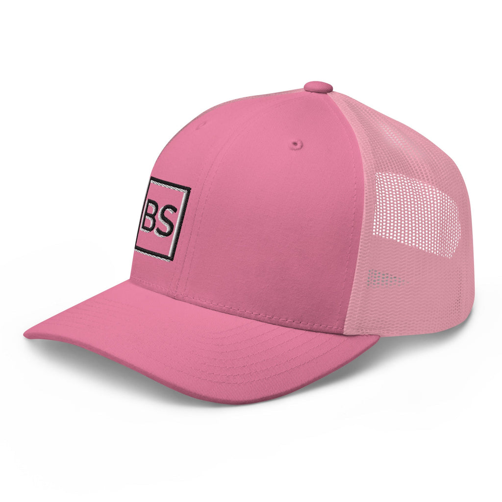 Black Square Golf 2D Logo Trucker Cap - Pink -