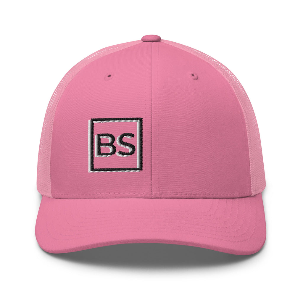 Black Square Golf 2D Logo Trucker Cap - Pink -