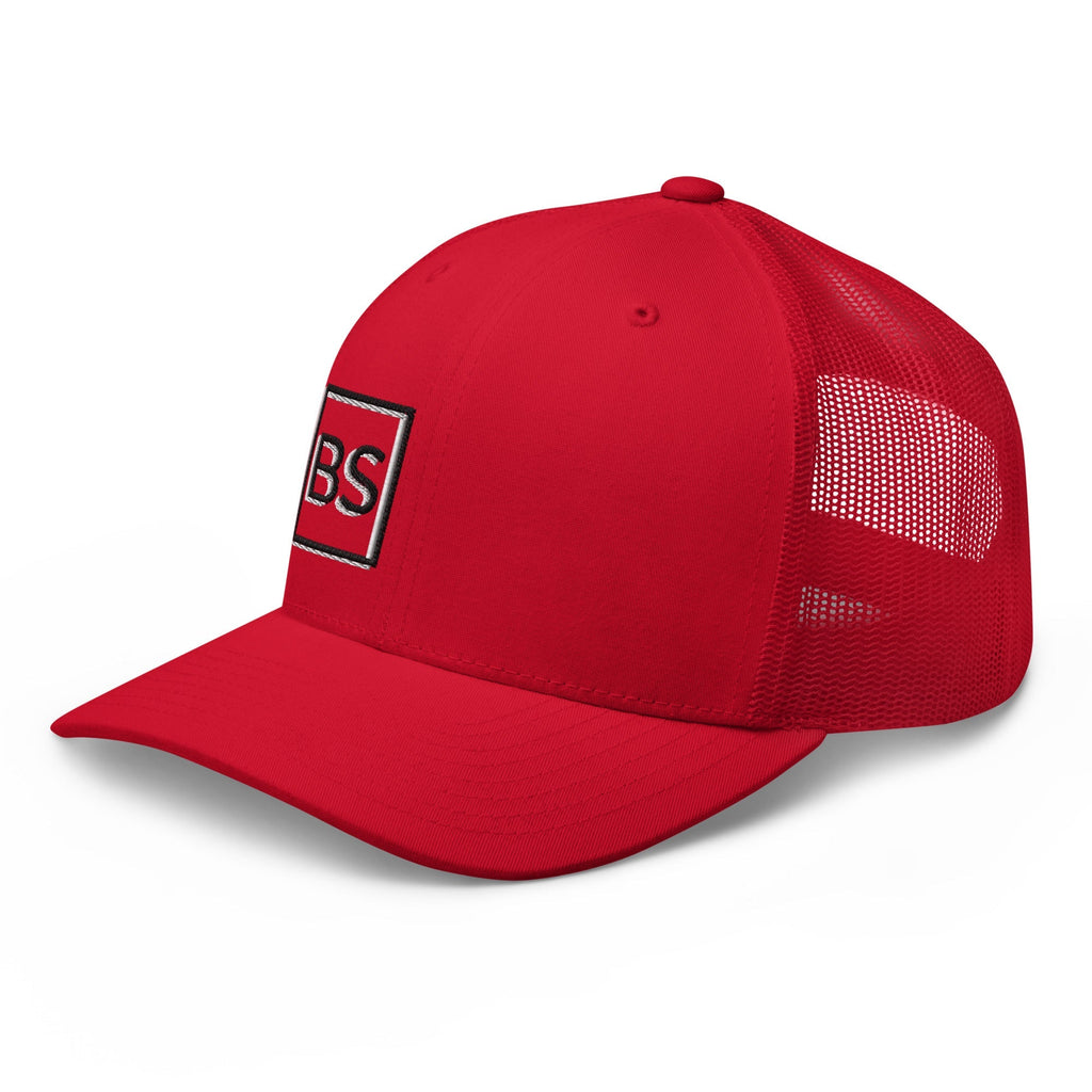 Black Square Golf 2D Logo Trucker Cap - Red -