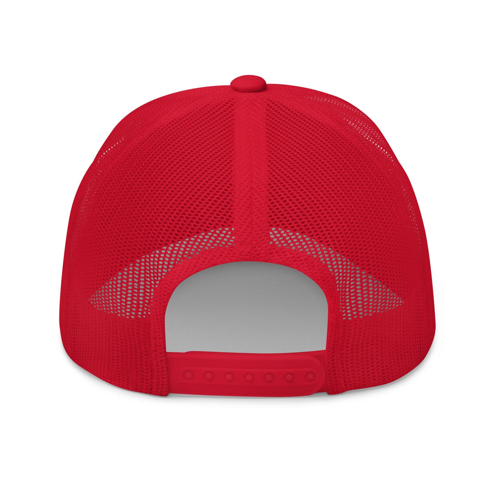 Black Square Golf 2D Logo Trucker Cap - Red -