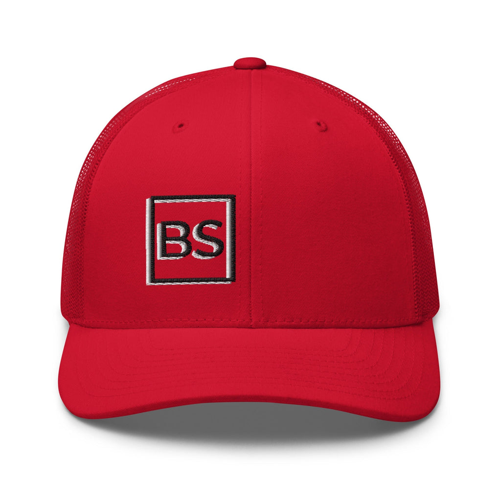 Black Square Golf 2D Logo Trucker Cap - Red -