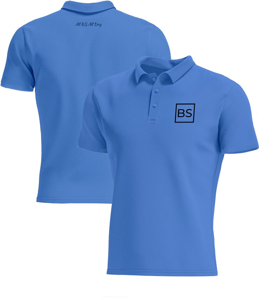 Black Square Golf All BS All Day Men's Golf Polo - Blue Lake - S