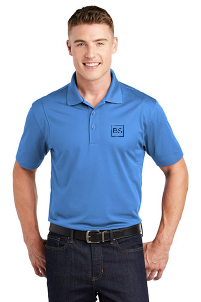 Black Square Golf All BS All Day Men's Golf Polo - Blue Lake - S