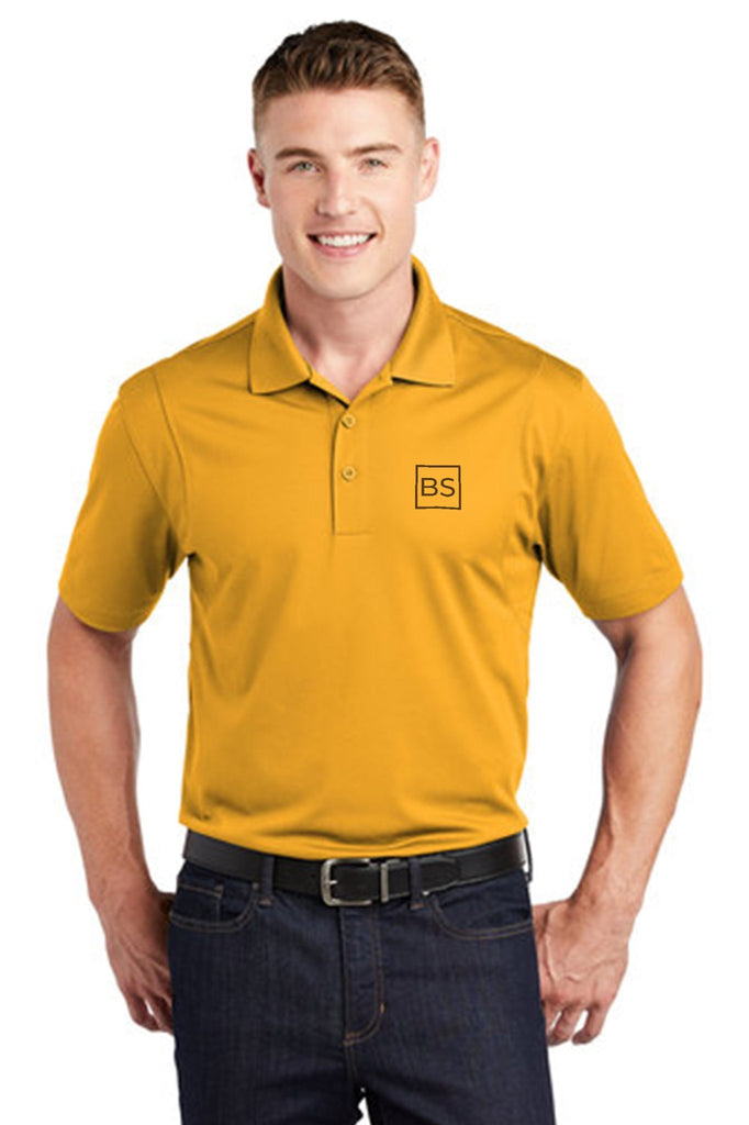 Black Square Golf All BS All Day Men's Golf Polo - Gold - S