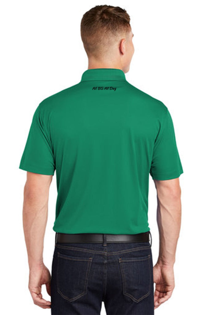 Black Square Golf All BS All Day Men's Golf Polo - Kelly Green - S