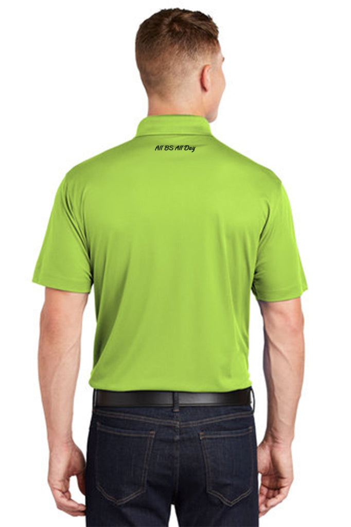 Black Square Golf All BS All Day Men's Golf Polo - Lime Shock - M