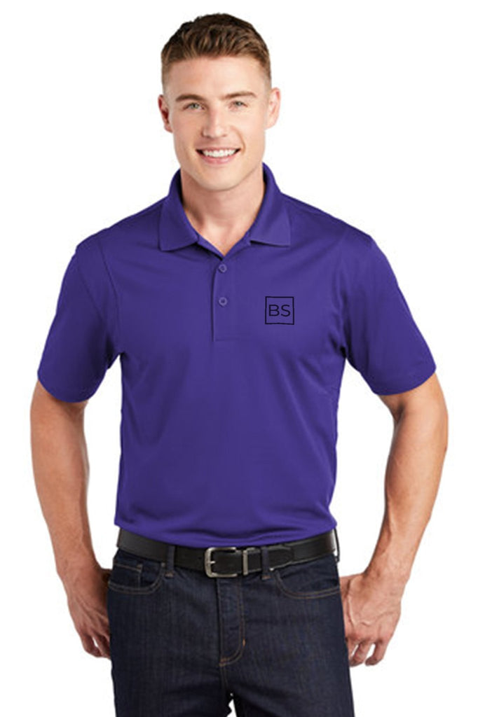 Black Square Golf All BS All Day Men's Golf Polo - Purple - L