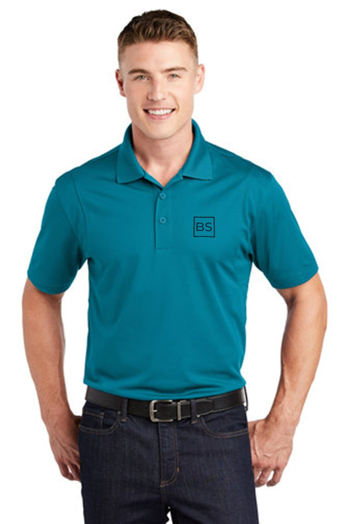 Black Square Golf All BS All Day Men's Golf Polo - Tropic Blue - M