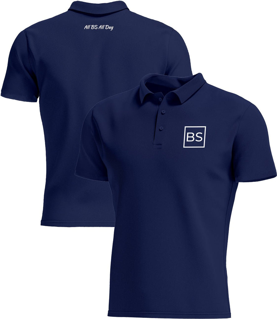 Black Square Golf All BS All Day Men's Golf Polo - True Navy - M