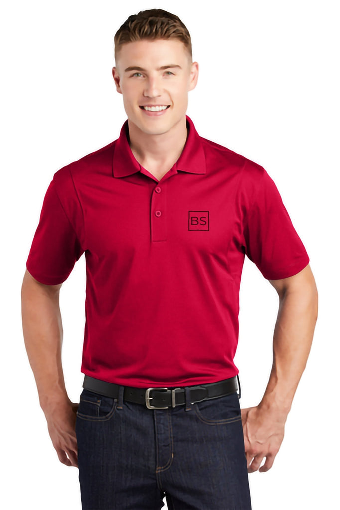 Black Square Golf All BS All Day Men's Golf Polo - True Red - M