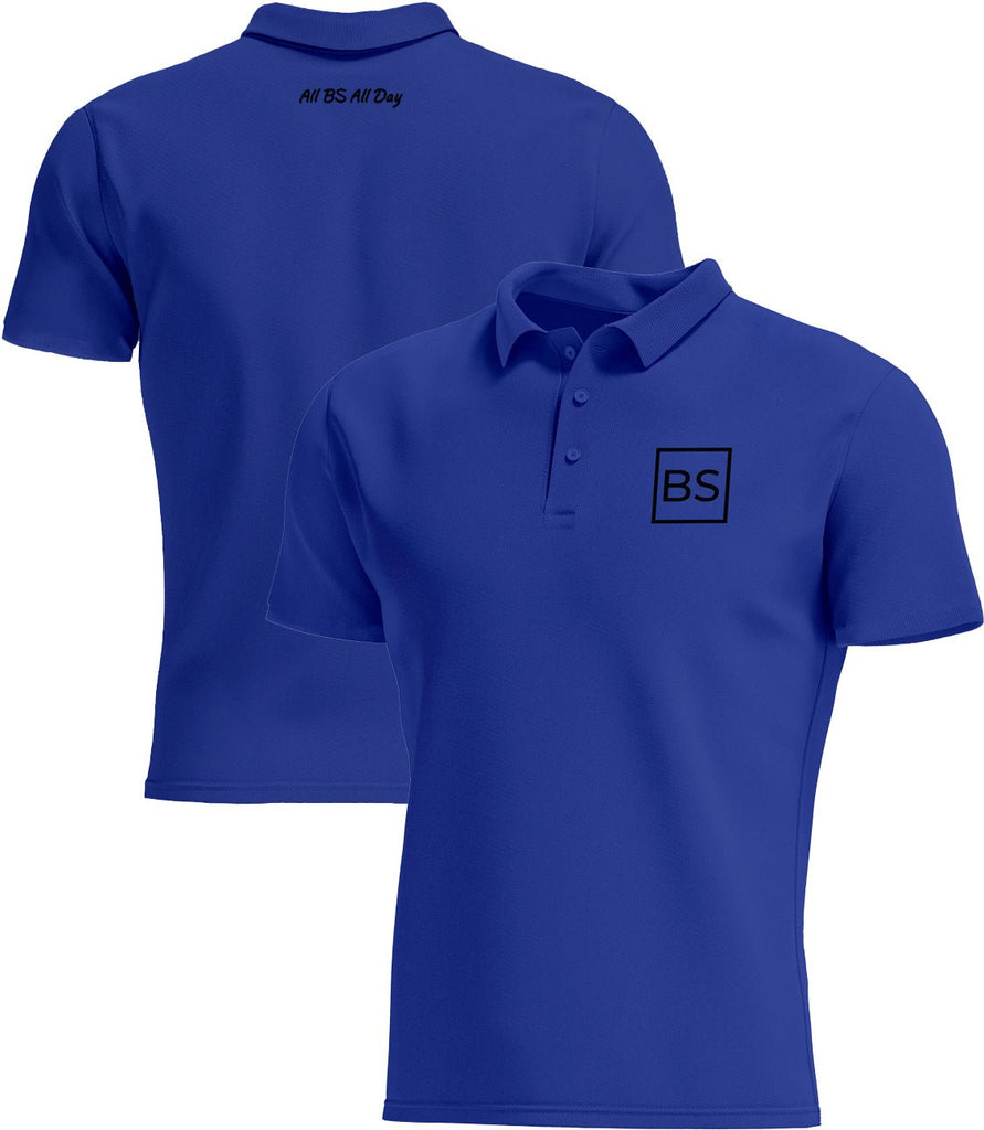 Black Square Golf All BS All Day Men's Golf Polo - True Royal - M
