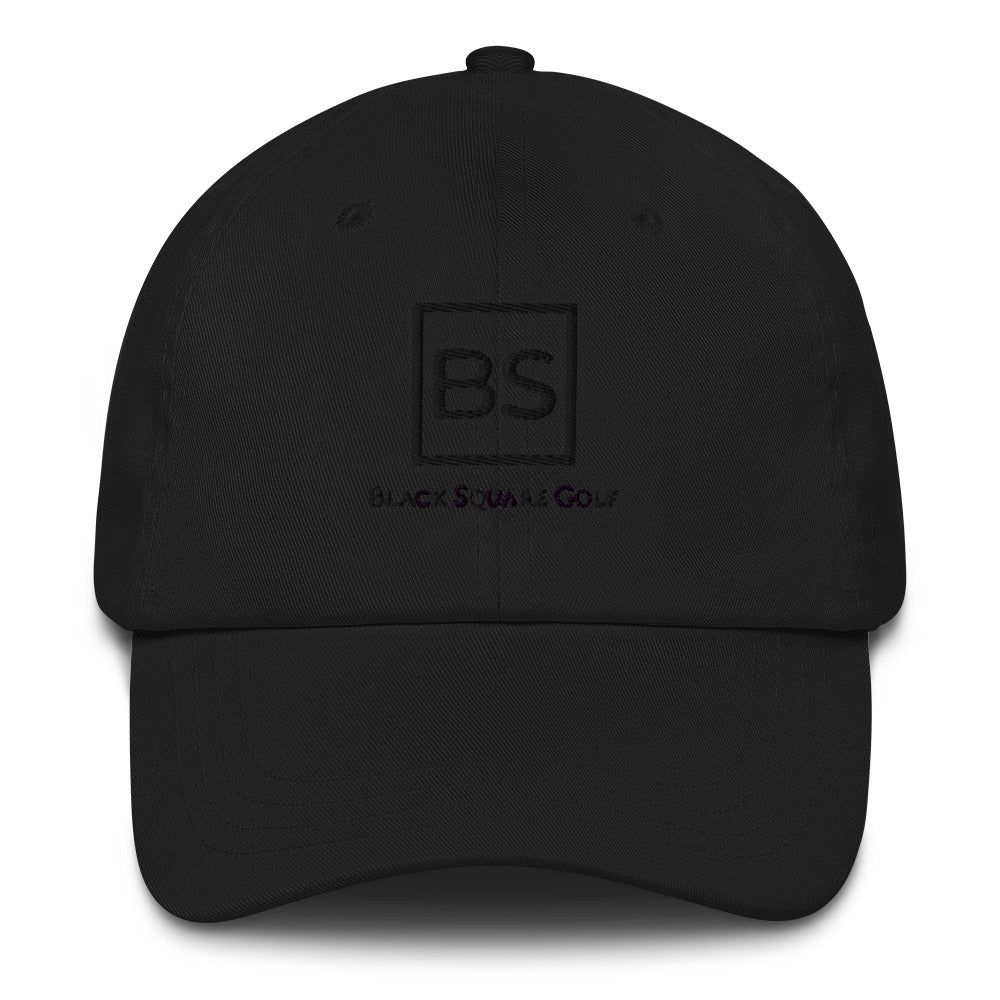 Black Square Golf Classic Collapsible Brim Hat - Black -
