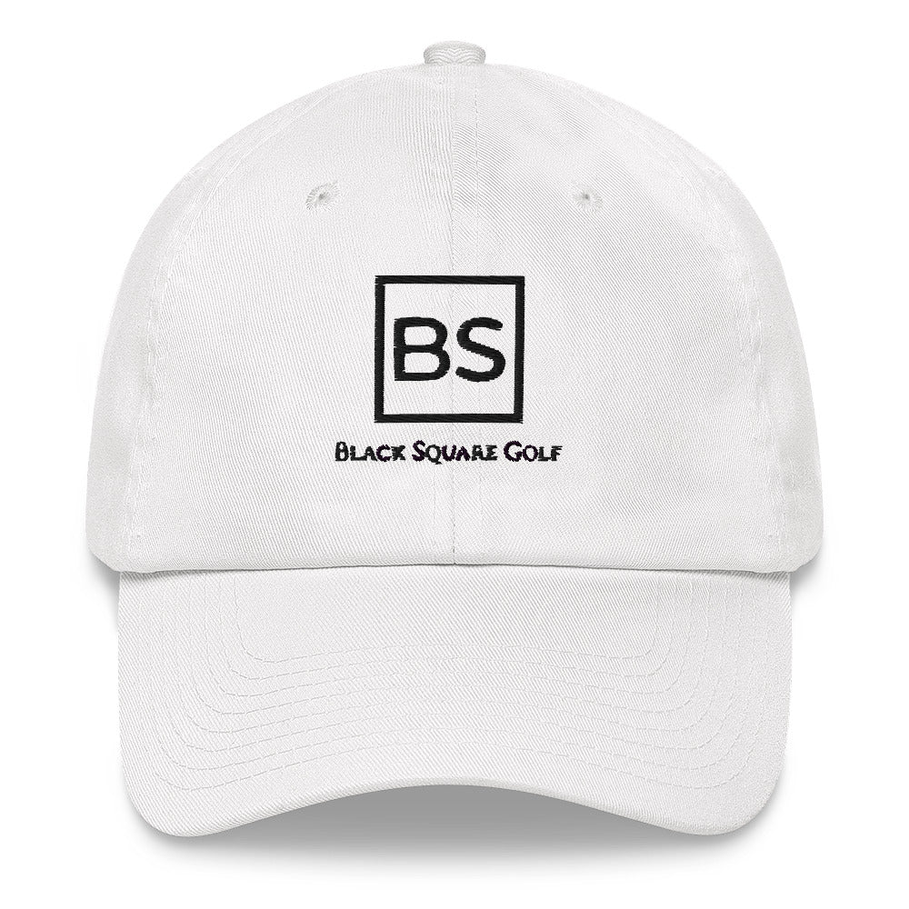 Black Square Golf Classic Collapsible Brim Hat - White -