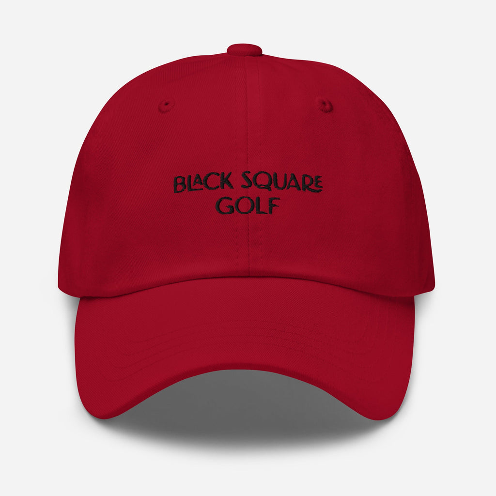 Black Square Golf Classic Dad hat - Cranberry -